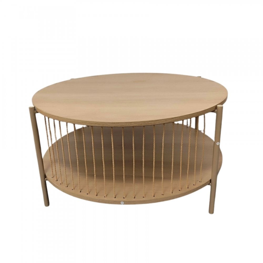 Tuxford Rope Framed Wooden Coffee Table