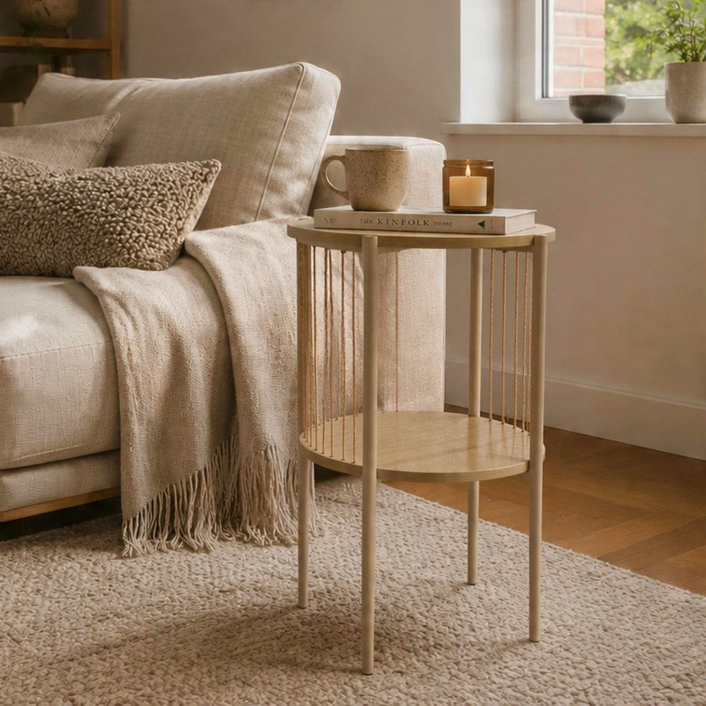 Tuxford Rope Framed Wooden Side Table