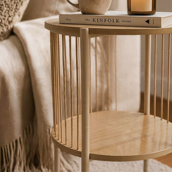 Tuxford Rope Framed Wooden Side Table