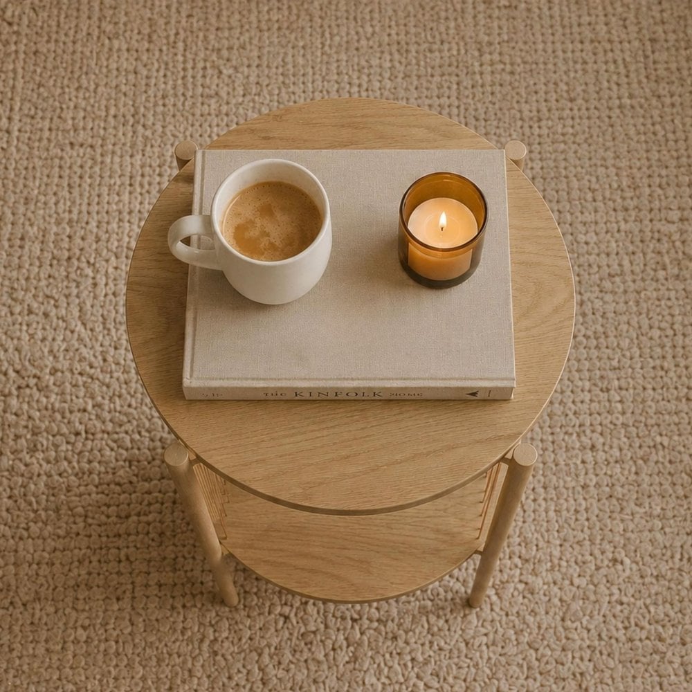 Tuxford Rope Framed Wooden Side Table