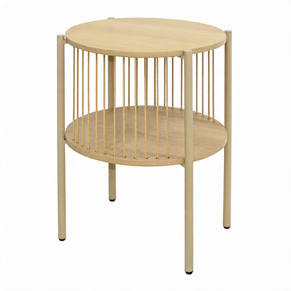 Tuxford Rope Framed Wooden Side Table
