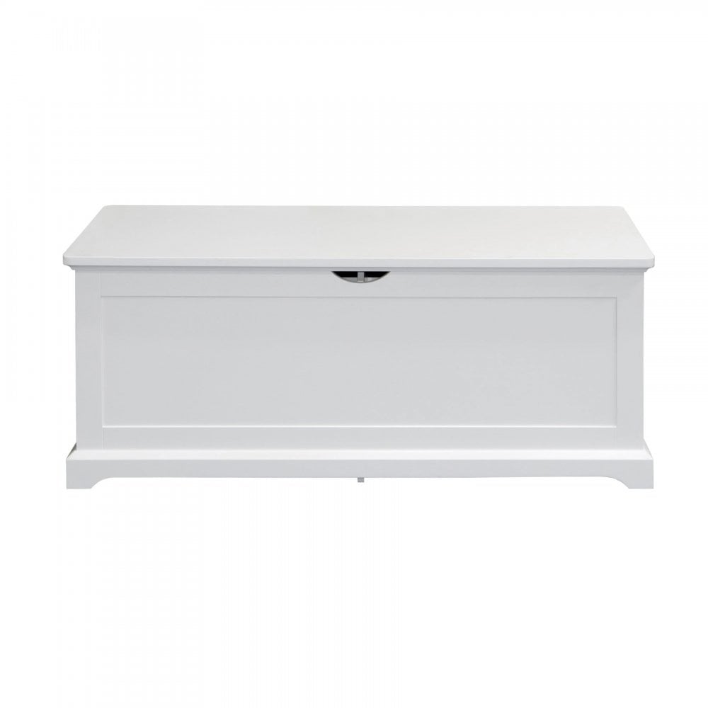 Bromwell White Ottoman Storage Box