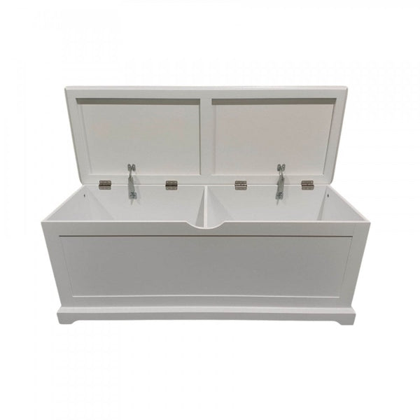 Bromwell White Ottoman Storage Box