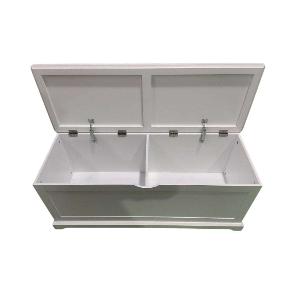 Bromwell White Ottoman Storage Box