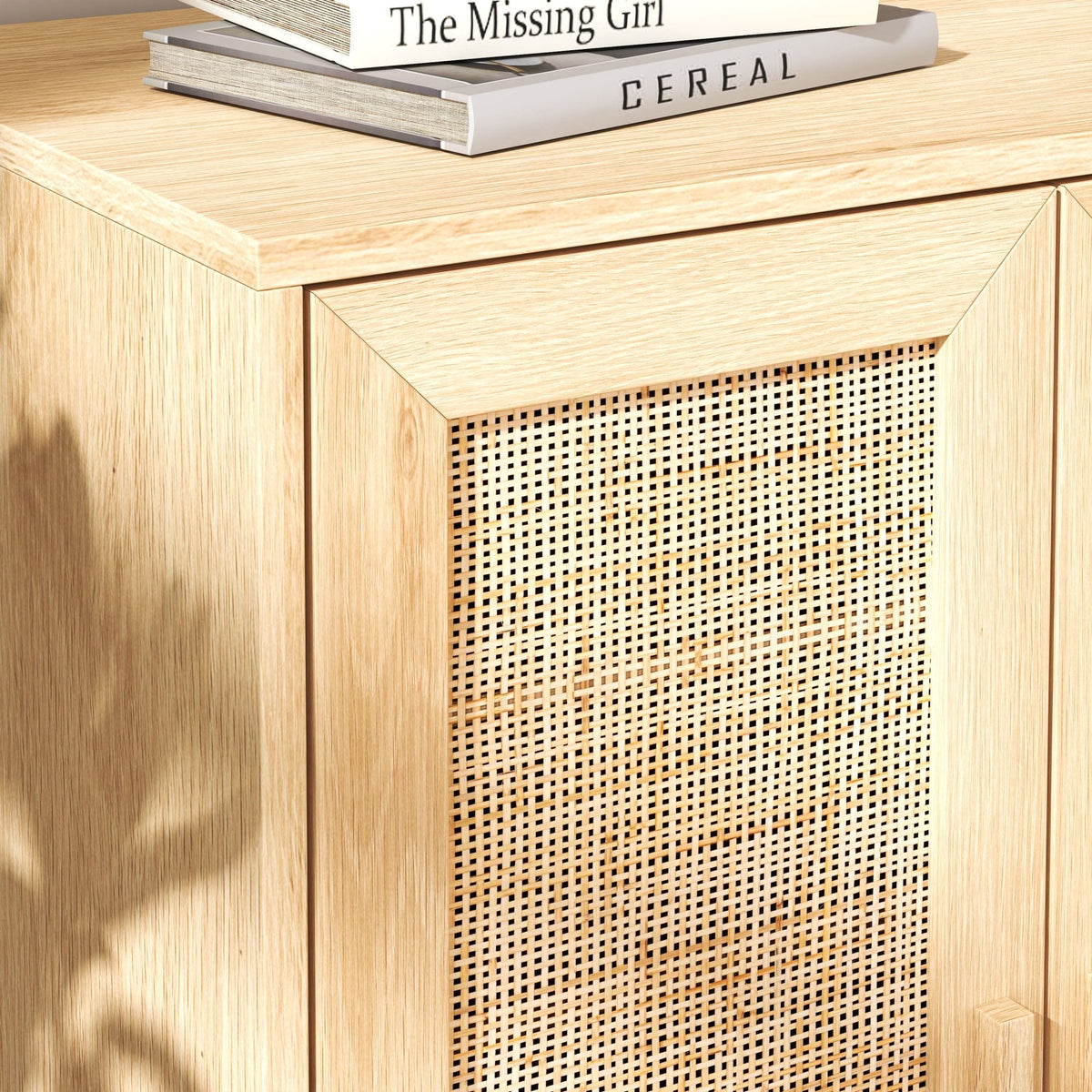 Astbury Wine Cabinet with Rattan Doors