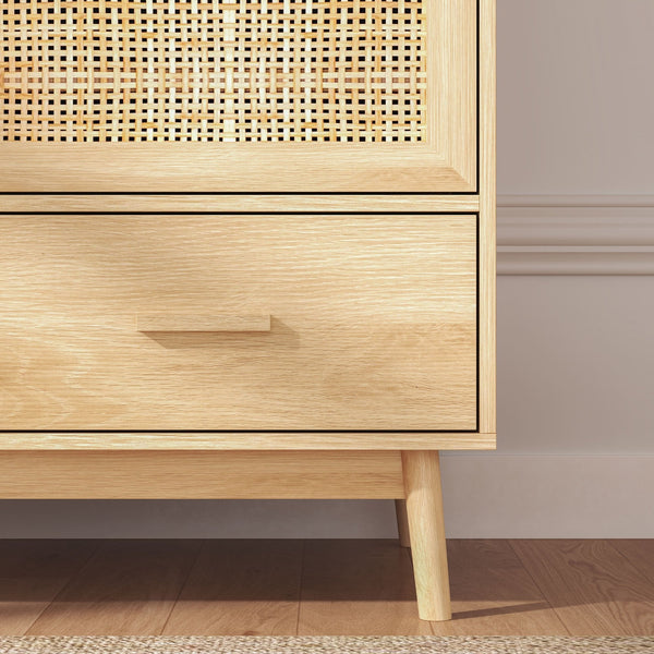 Astbury 2 Door Wardrobe with Rattan Doors