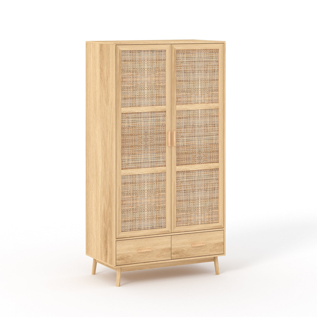 Astbury 2 Door Wardrobe with Rattan Doors
