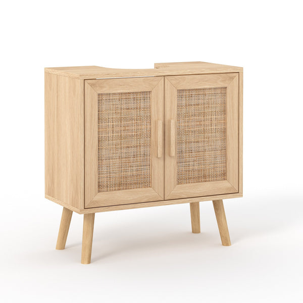 Astbury Underbasin Cabinet with Rattan Doors