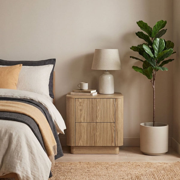 Winthorpe Oak Effect 2 Drawer Bedside