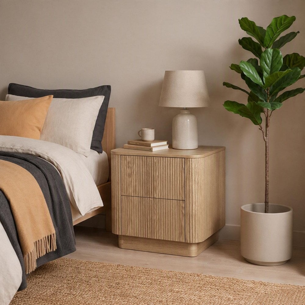 Winthorpe Oak Effect 2 Drawer Bedside