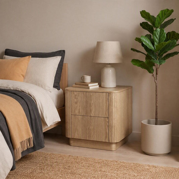 Winthorpe Oak Effect 2 Drawer Bedside