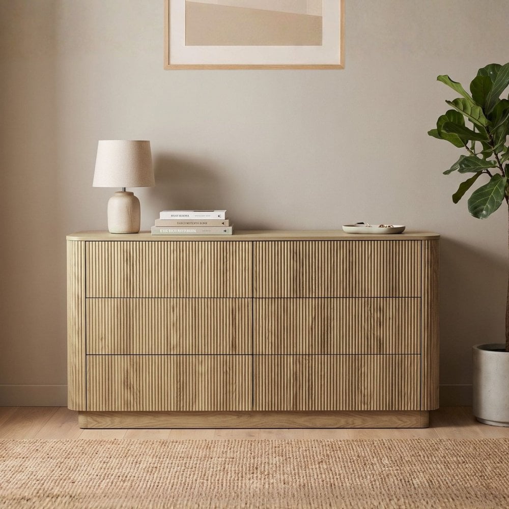 Winthorpe Oak Effect Chest of 6 Drawers