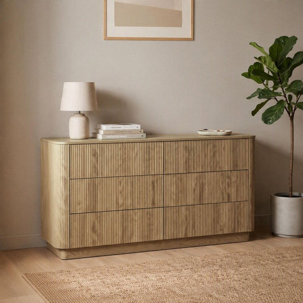 Winthorpe Oak Effect Chest of 6 Drawers