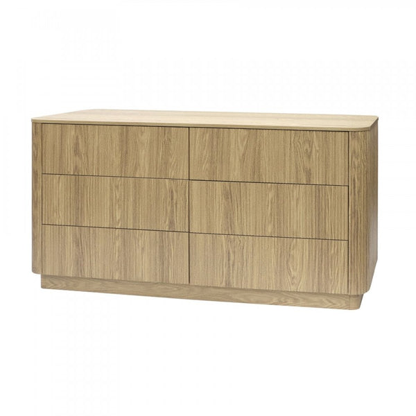 Winthorpe Oak Effect Chest of 6 Drawers