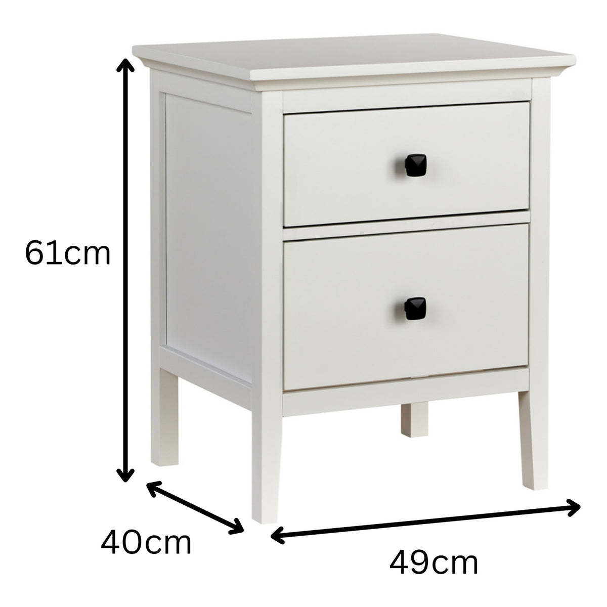 Bellevue 2 Drawer Bedside