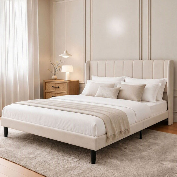 Langford Upholstered Wingback Bed Frame