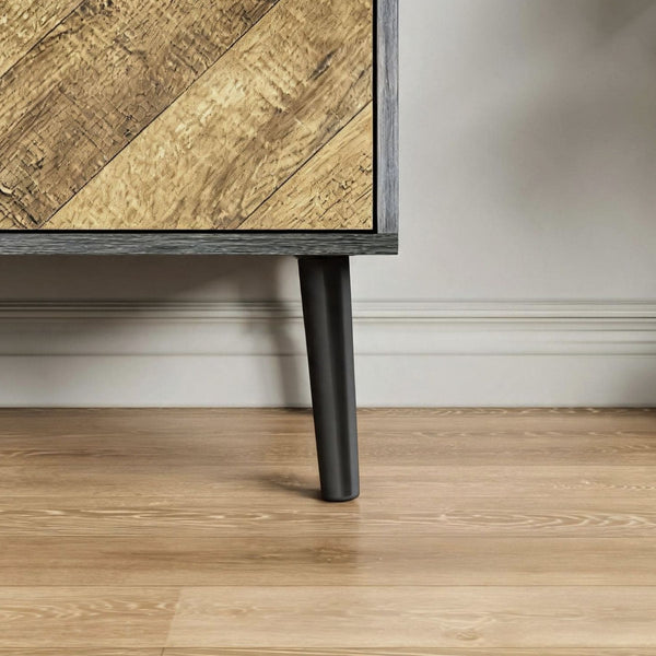 Dallas Herringbone 2 Door Tall Bookcase
