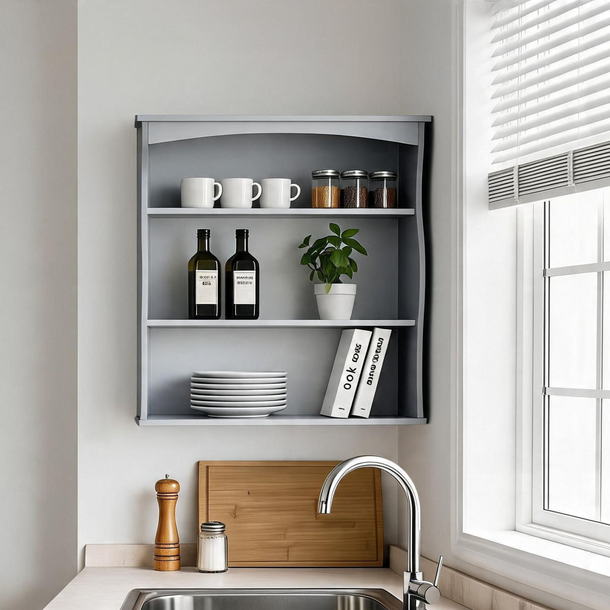 3 Tier Wall Mounted Kitchen Shelf