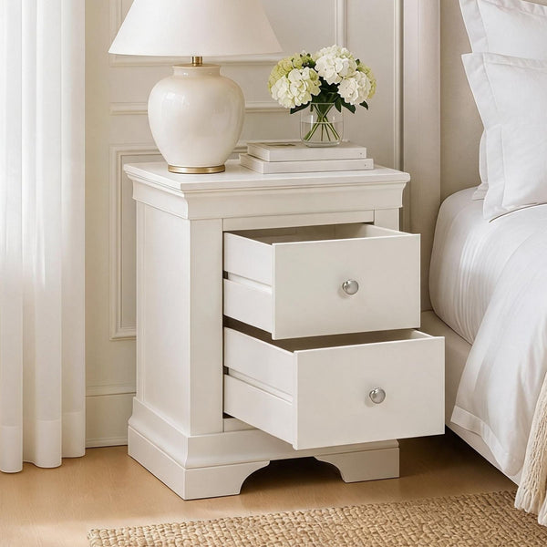 Chantilly 2 Drawer Bedside Table