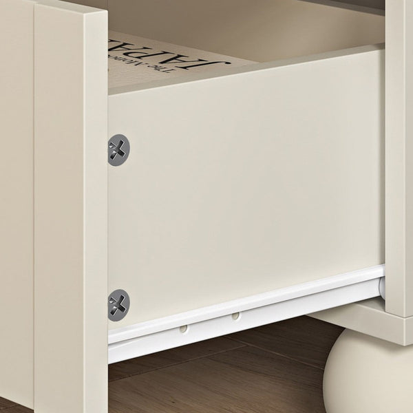 Elodie Beige 2 Drawer Bedside
