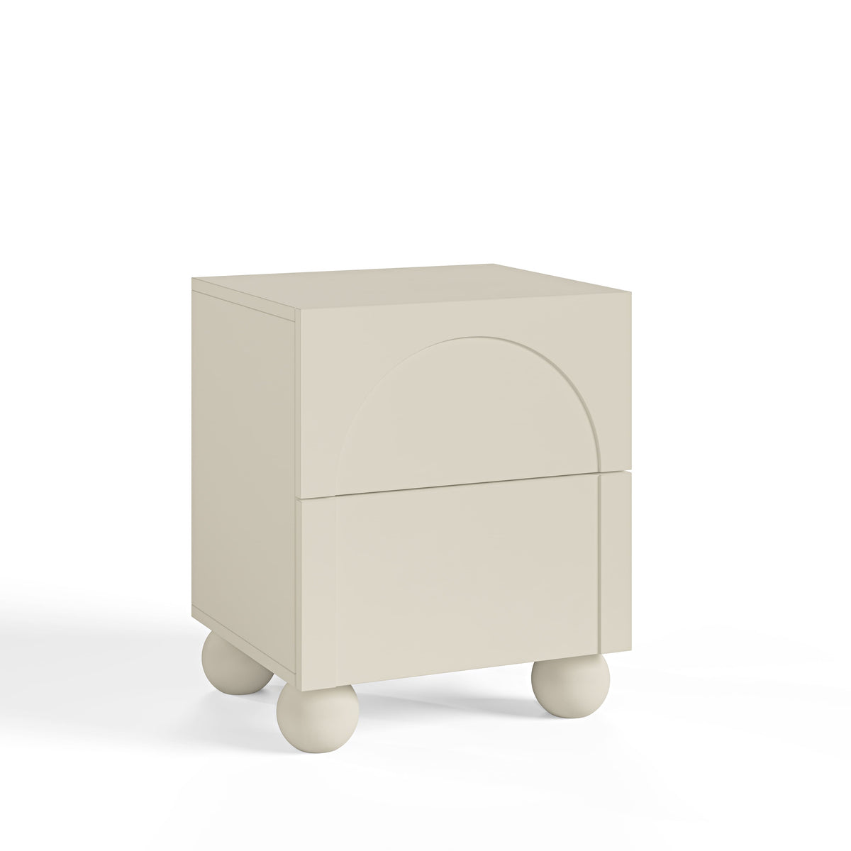 Elodie Beige 2 Drawer Bedside