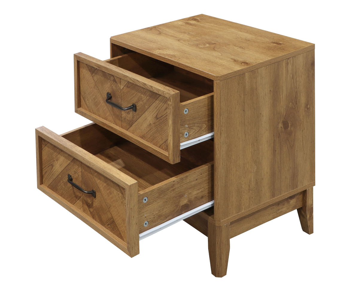 Harrington Herringbone 2 Drawer Bedside