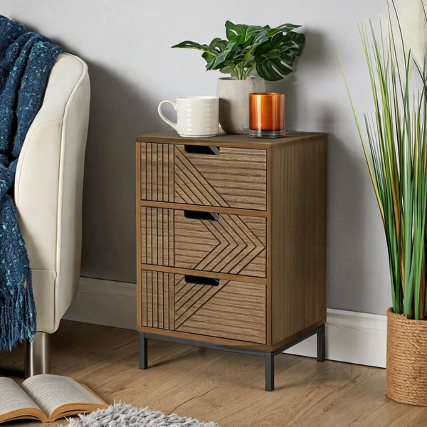 Mundesley 3 Drawer Bedside