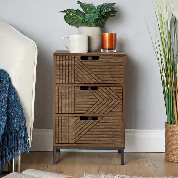 Mundesley 3 Drawer Bedside