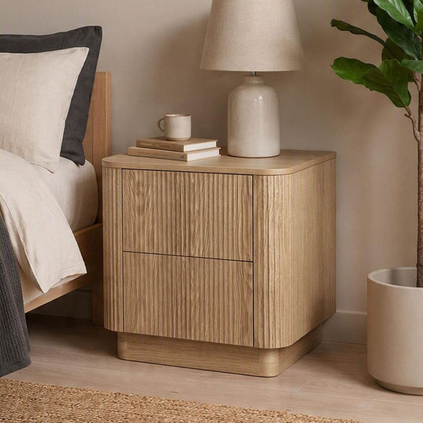 Winthorpe Oak Effect 2 Drawer Bedside