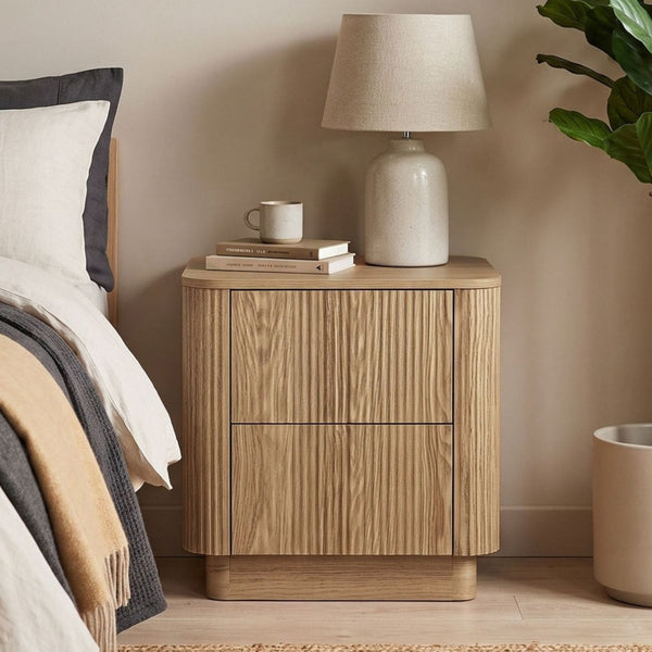Winthorpe Oak Effect 2 Drawer Bedside