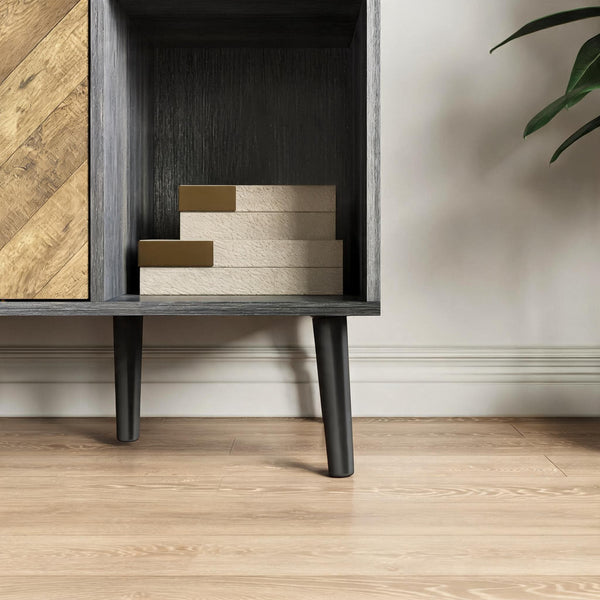 Dallas Herringbone 2 Door Compact Bookcase