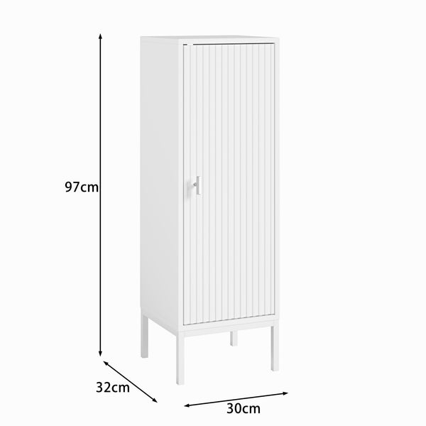 Mabel White 1 Door Bathroom Cabinet
