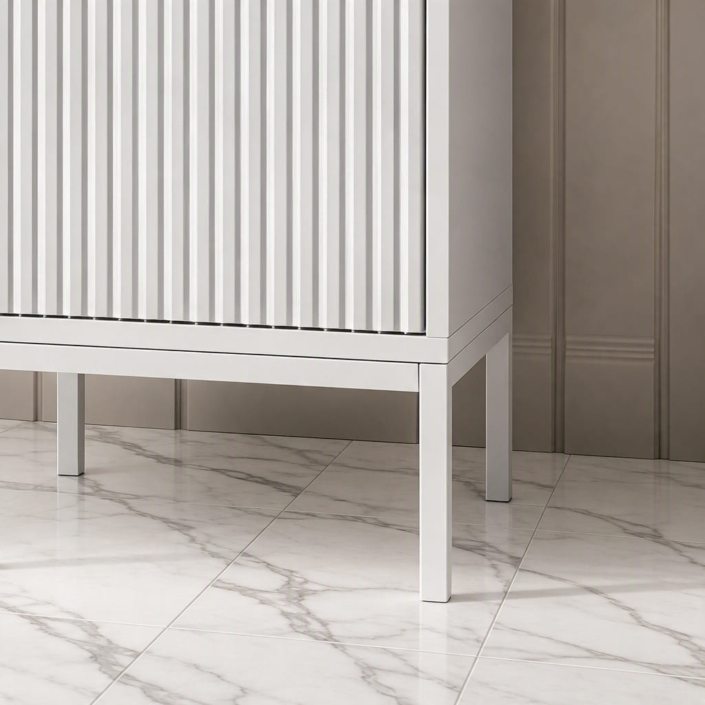 Mabel White 1 Door Bathroom Cabinet
