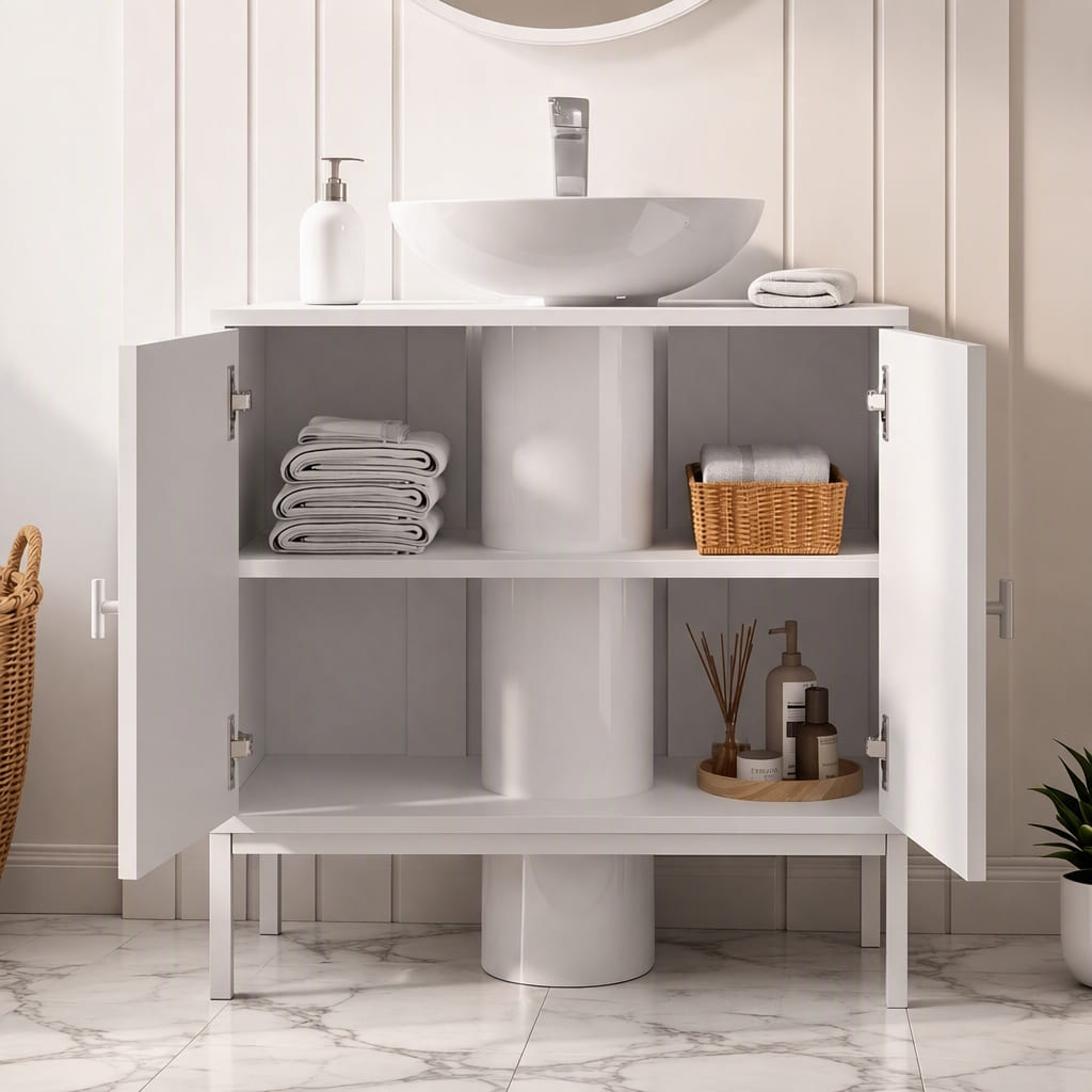 Mabel White 2 Door Under Basin Unit