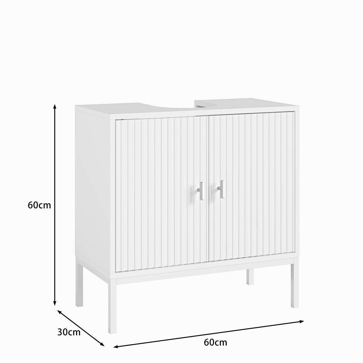 Mabel White 2 Door Under Basin Unit
