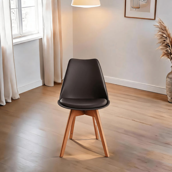 Pair of Lisbon Grey Curved Dining Chairs