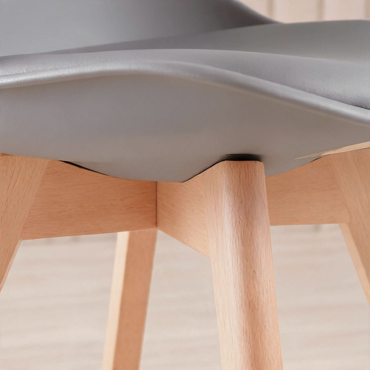 Pair of Lisbon Grey Curved Dining Chairs