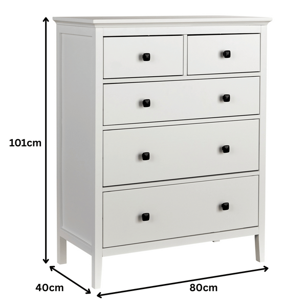 Bellevue Chest of 5 Drawers