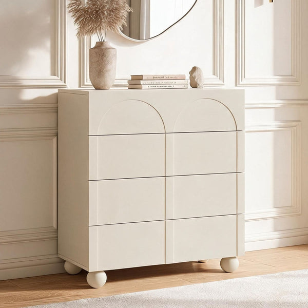 Elodie Beige Chest of 4 Drawers