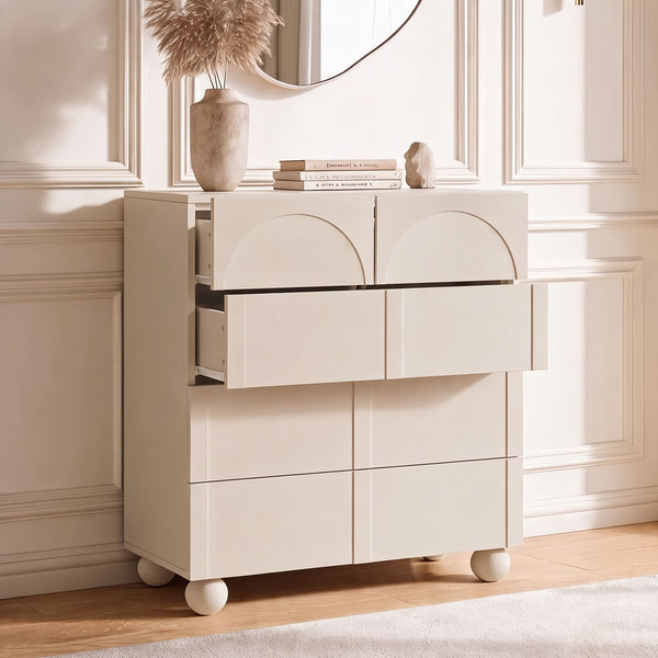 Elodie Beige Chest of 4 Drawers