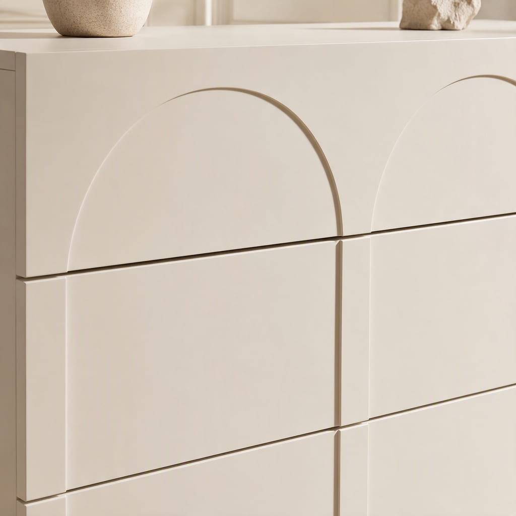 Elodie Beige Chest of 4 Drawers