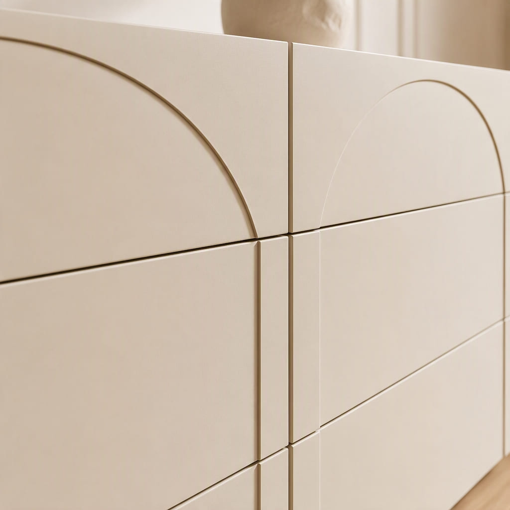 Elodie Beige Chest of 6 Drawers