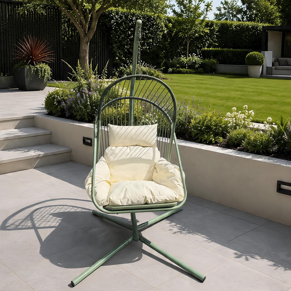 Capri Sage Green Hanging Egg Chair