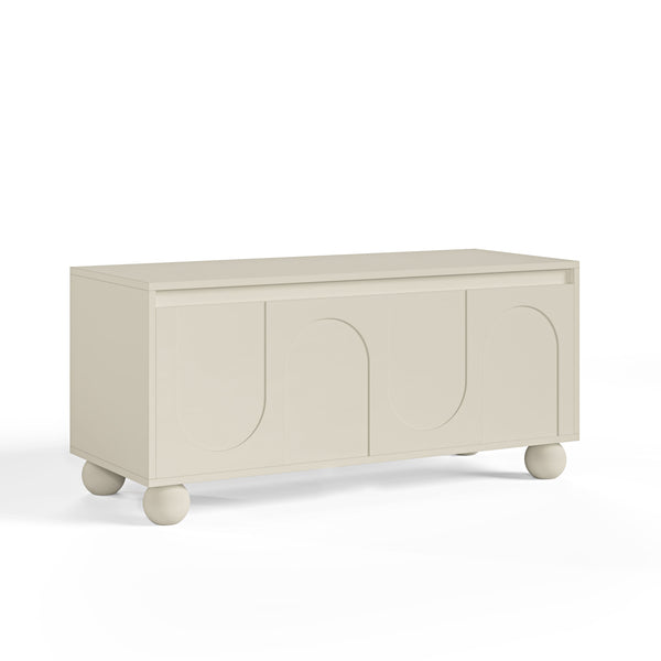 Elodie Beige Storage Ottoman Bench