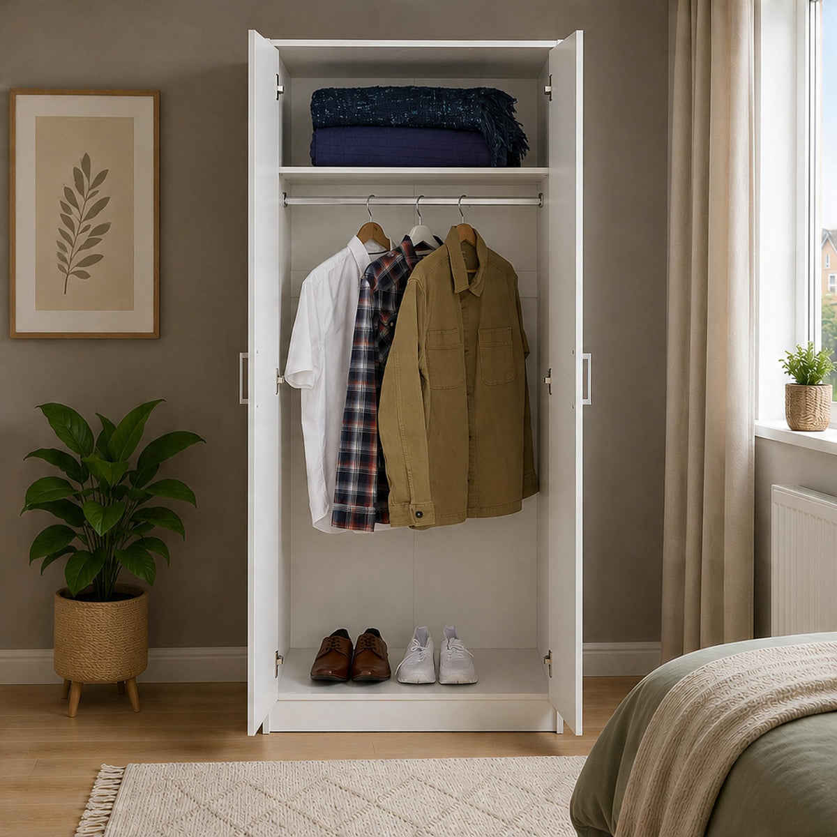 Arla White 2 Door Wardrobe