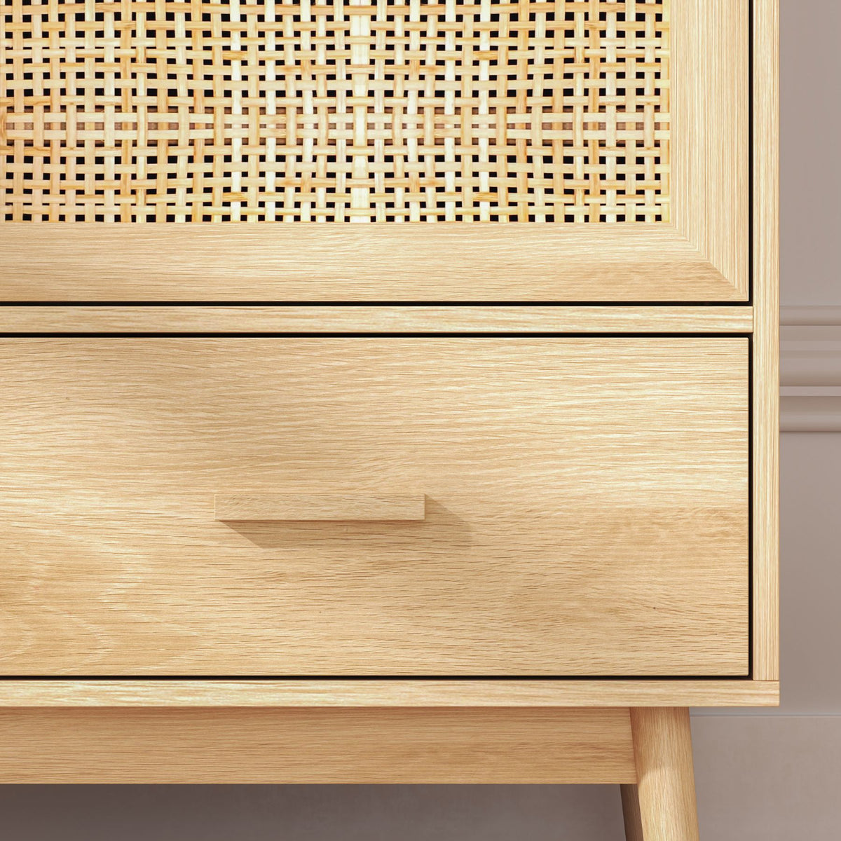 Astbury 2 Door Wardrobe with Rattan Doors