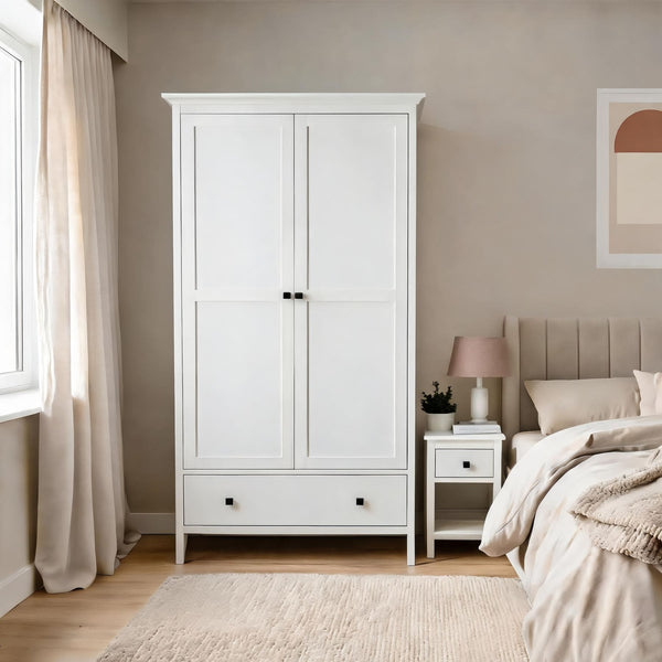 Bellevue 2 Door Wardrobe with Storage Drawer
