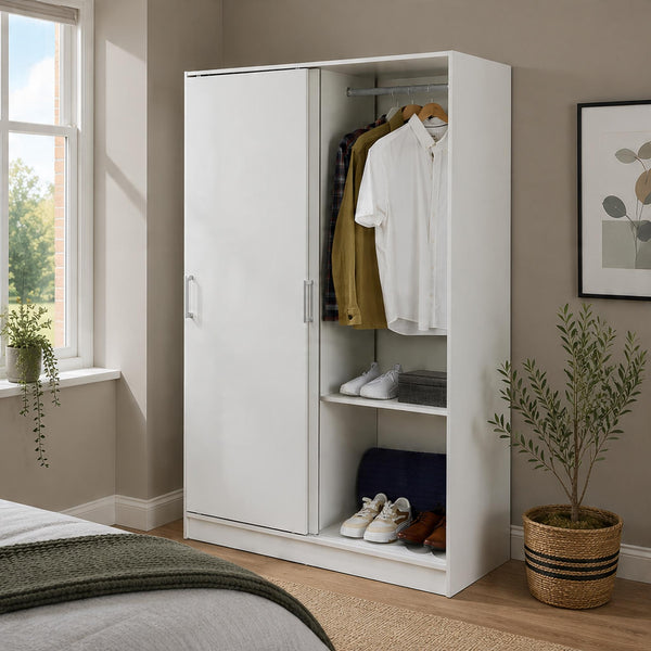 Raya White 2 Door Sliding Wardrobe