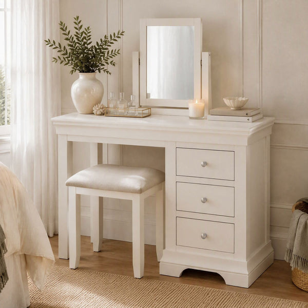 Chantilly Dressing Table Set with Stool and Mirror