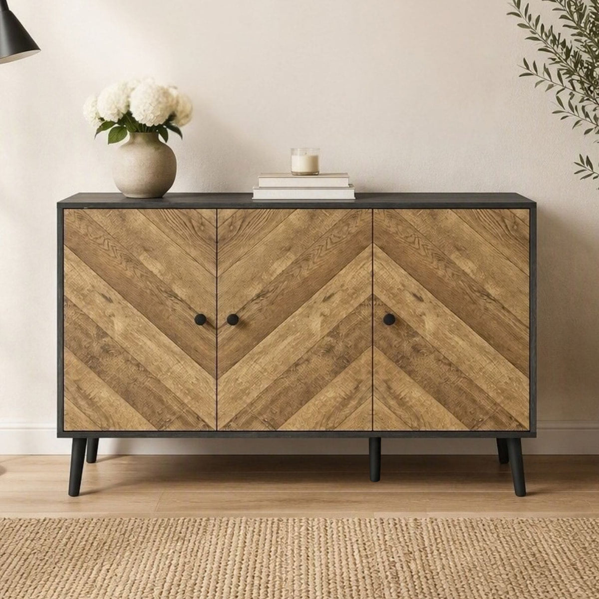 Dallas Herringbone 3 Door Sideboard